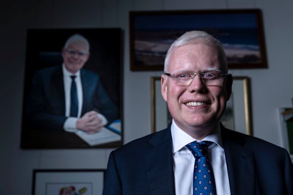 Gareth Ward afgebeeld in zijn kantoor in 2018.