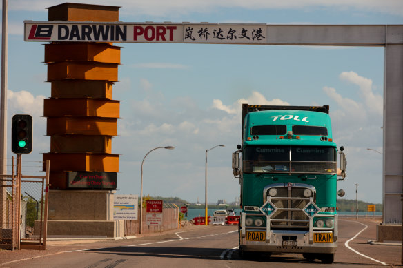 De haven van Darwin werd in 2015 verhuurd aan de Chinese Landbridge Group.