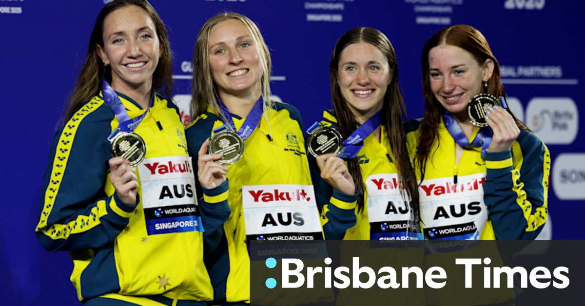 Mollie O’Callaghan wedstrijden Ian Thorpe’s Championships Medal Tally als Australië meer estafette -goud wint over de VS.