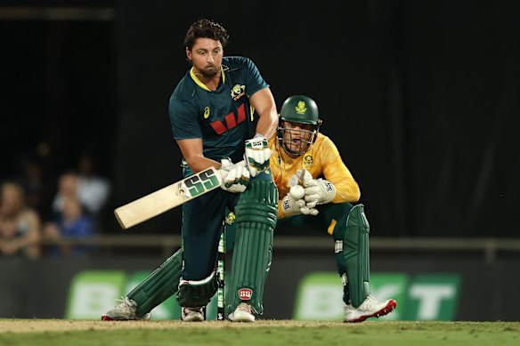 Tim David Bats op dinsdagavond.