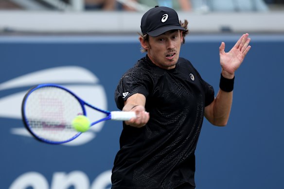 Alex de Minaur vaart in de eerste set tegen Chris O'Connell.