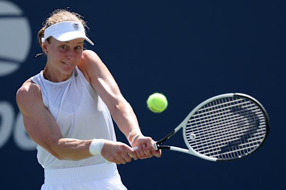 Liudmila Samsonova vond de Priscilla Hon van Australië te moeilijk om te hanteren bij de US Open.