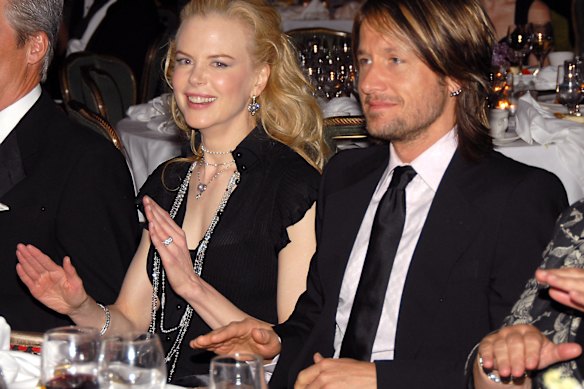 Goodwill -ambassadeur Nicole Kidman en Keith Urban tijdens het 30 -jarig jubileum van Unifem georganiseerd door Kidman.