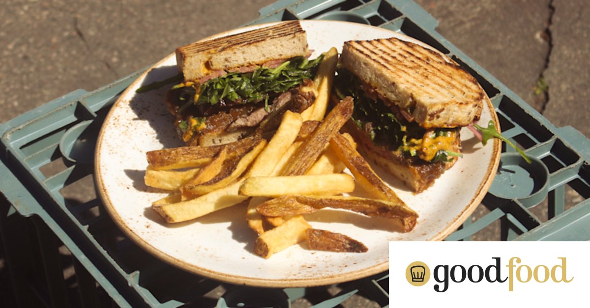 We vinden een eersteklas steak sandwich in een onverwachte omgeving