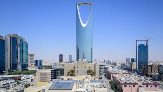 Het verkeer is verschrikkelijk in Riyad.