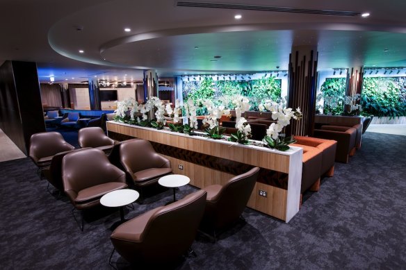 De Fiji Airways-lounge in Nadi.