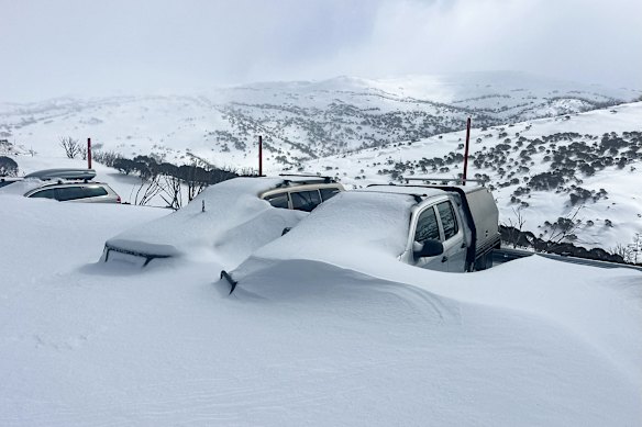 Soms moesten we onze auto's uitgraven voordat we naar de laaglanden terugkeerden.