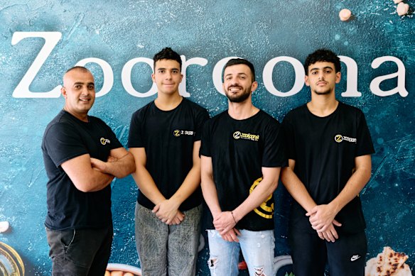 Mohammed Ghadban, Hassan Ghadban, Diab Kubahji en Moses Ghadban.