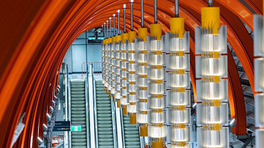 Staatsbibliotheekstation in de metrotunnel van Melbourne.